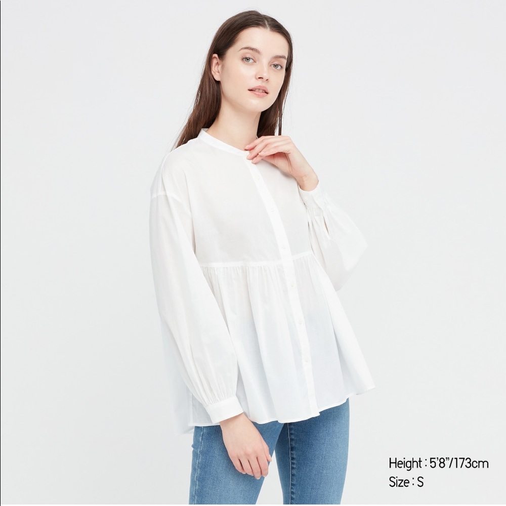 Uniqlo cotton long sleeves blouse